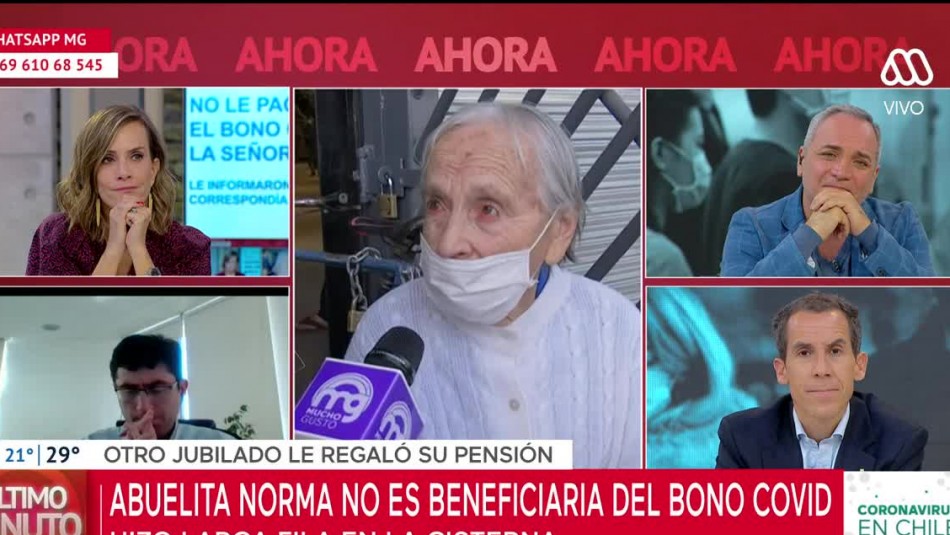 Norma Abuela de 90 años recibió bello gesto durante despacho en vivo de Mucho Gusto: Desconocido le regaló su pensión