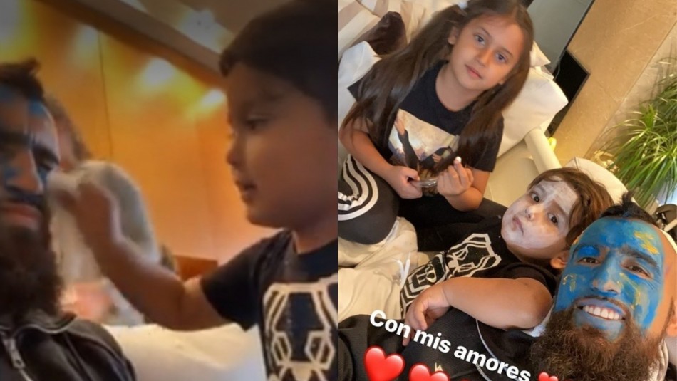 Arturo Vidal Vidal se divierte en cuarentena.