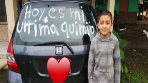 'Hoy es mi última quimio': Así celebró su última quimioterapia niño que superó cáncer de hígado