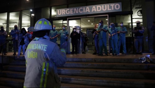 Emocionante homenaje: Con sirenas y aplausos agradecen a funcionarios de la salud del país