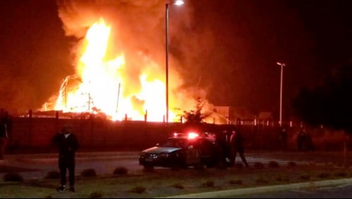 Incendio afectó a campamento en la comuna de Colina