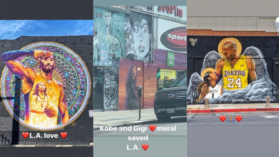 Kobe Bryant Murales de Kobe Bryant están intactos.