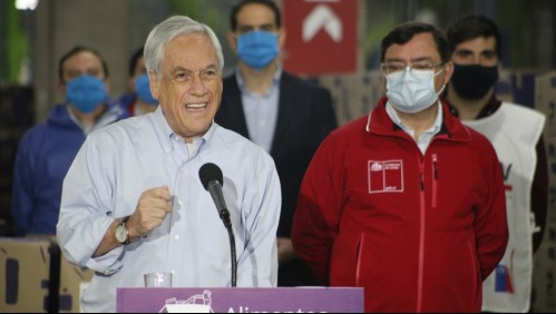 Presidente Piñera informa que se han repartido más de 600 mil cajas de alimentos en todo Chile
