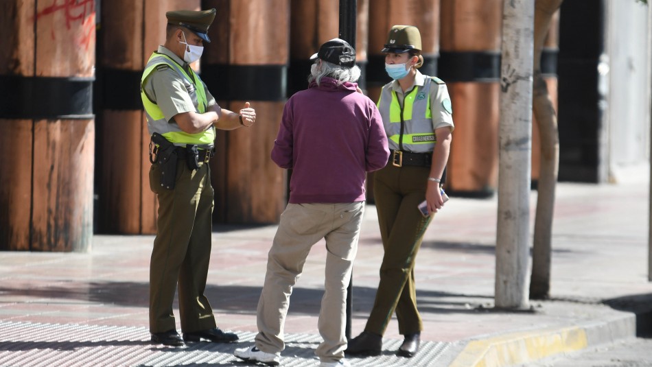 Control cuarentena Carabineros