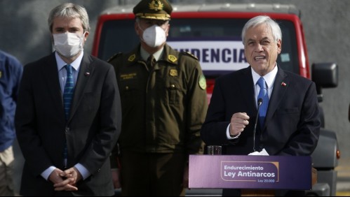 Piñera endurecerá penas contra el narcotrafico: 'Jamás nos rendiremos frente a este maligno enemigo'