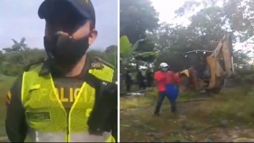 'Si quieren, échenme': Policía se niega a hacer desalojo, deja su arma de trabajo y se une a la lucha de la gente