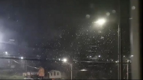 Se registra caída de nieve en Coyhaique