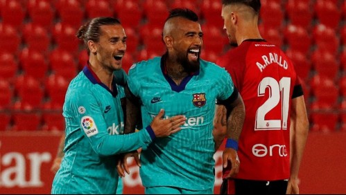 Se demoró solo 64 segundos: Arturo Vidal anota el primer gol de Barcelona ante Mallorca en el regreso de La Liga