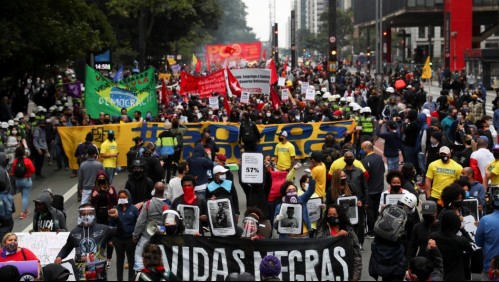 Nueva manifestación contra Jair Bolsonaro en San Pablo