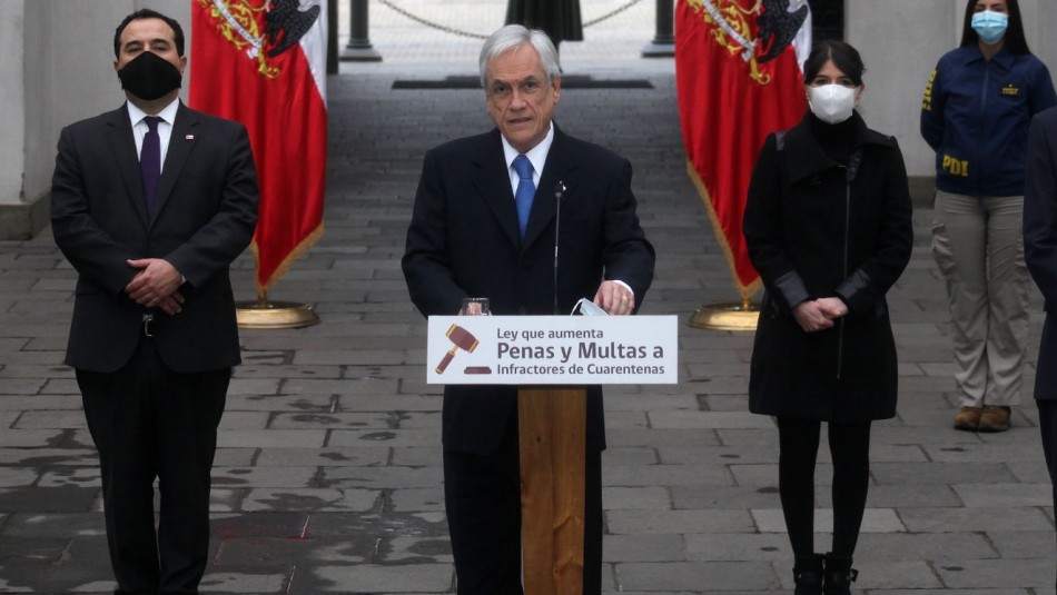 Piñera por aumento de sanciones por incumplir cuarentena: Piñera por aumento de sanciones por incumplir cuarentena: