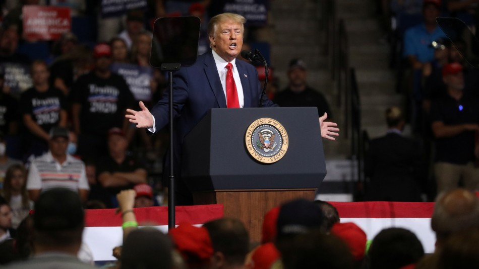 Donald Trump Donald Trump dice en su mitin que Joe Biden es una