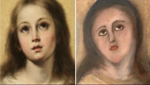 Obra Inmaculada de Murillo queda 'desfigurada' y se convierte en la nueva Ecce Homo tras restauración