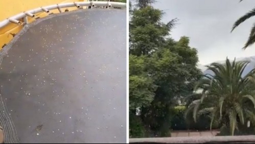 Reportan granizos en diferentes comunas de la Región Metropolitana