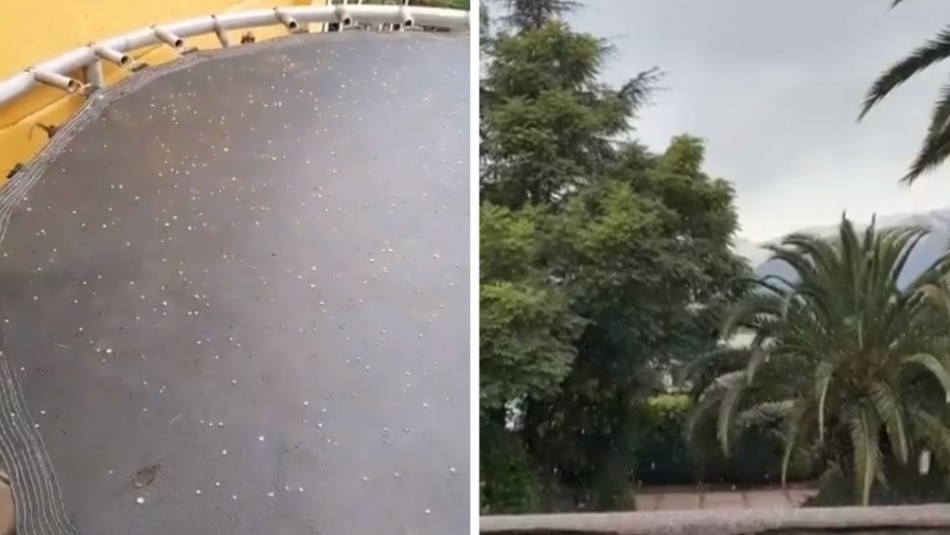 Reportan granizos en diferentes comunas de la Región Metropolitana Reportan granizos en diferentes comunas de la Región Metropolitana