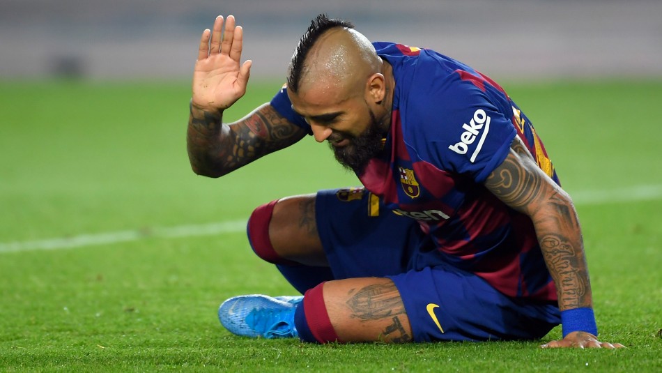 El momento que vivió Vidal con jugador del Celta en partido del Barcelona