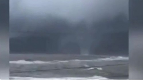 Sistema frontal que azota al país: Tromba marina se vio en Iloca