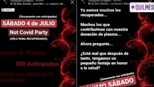 'Not Covid': Organizan insólita fiesta para pacientes recuperados de coronavirus en Argentina