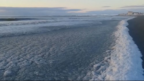 Video muestra impresionante congelamiento del mar en Argentina