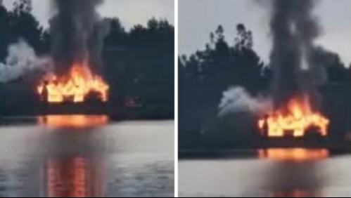 Desconocidos habrían provocado incendio en centro turístico del Lago Lanalhue