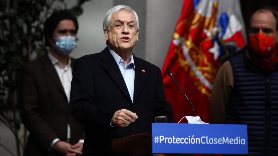 Sebastián Piñera Piñera anuncia plan de apoyo a clase media: Incluye créditos para estudiantes y postergación de dividendos