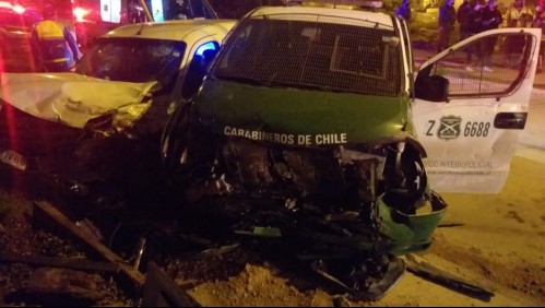 Violento choque entre vehículo de Carabineros y particular deja cinco heridos en Coquimbo
