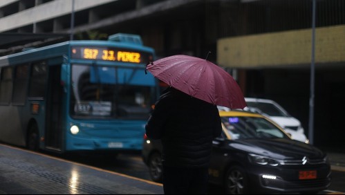 Sistema frontal: Conoce cuánto lloverá este miércoles en Santiago