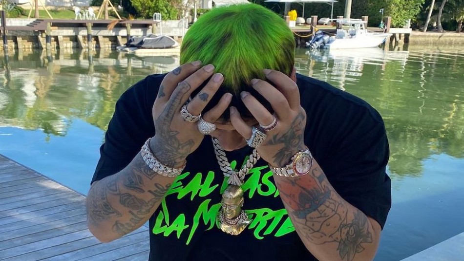 Anuel se tiñe el cabello verde: J Balvin reacciona y fans lo comparan con Billie Eilish Anuel se tiñe el cabello verde: J Balvin reacciona y fans lo comparan con Billie Eilish