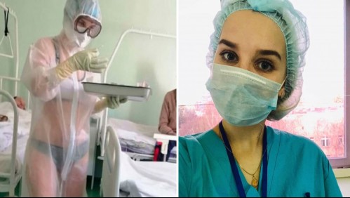 Enfermera rusa sancionada por trabajar en ropa interior encontró un nuevo y llamativo empleo
