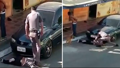 'Me desmayé cuatro veces': Video capta a policía agrediendo a una mujer y aviva polémica racial en Brasil