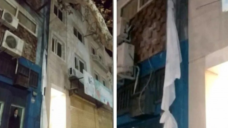 Joven escapa de residencia sanitaria atando sábanas para lanzarse por el balcón en Argentina Joven escapa de residencia sanitaria atando sábanas para lanzarse por el balcón en Argentina