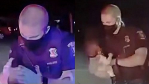 Policía salvó a bebé de morir de una asfixia tras oportuna reanimación
