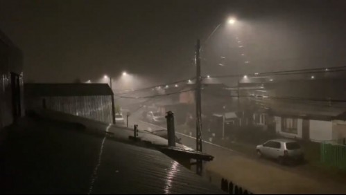 Temporal en Valdivia: Fuertes vientos, intensas precipitaciones y tormenta eléctrica