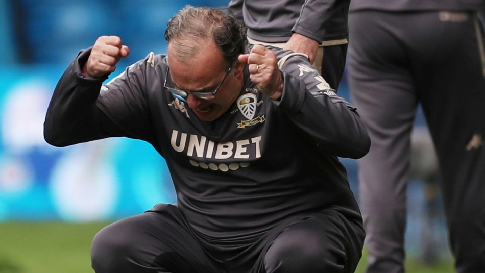 Marcelo Bielsa El loco festejo de Marcelo Bielsa: Ahora el Leeds United se proclama campeón en Inglaterra y sin jugar