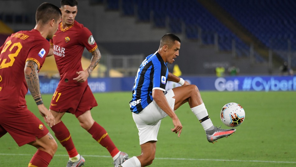 Alexis Sánchez ante la Roma. Con Alexis Sánchez los 90 minutos: Inter iguala ante Roma en la Liga Italiana