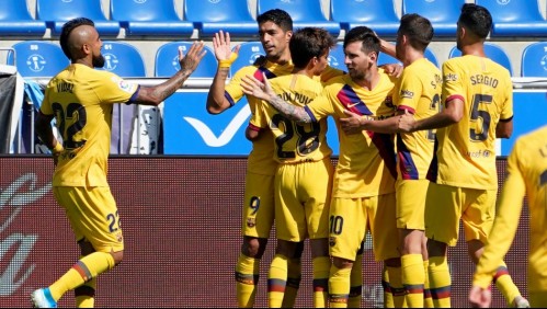 Con Arturo Vidal en cancha el Barcelona golea en el cierre de la Liga de España
