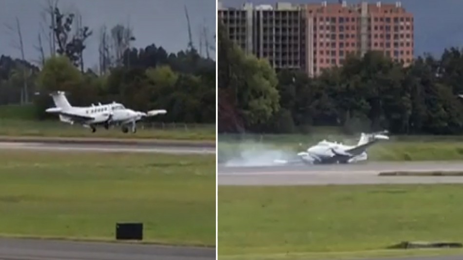 Video muestra impresionante aterrizaje de emergencia de avión con fallas en Colombia Video muestra impresionante aterrizaje de emergencia de avión con fallas en Colombia