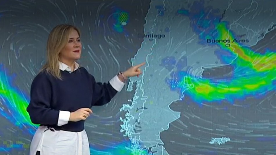 Michelle Adam Michelle Adam anuncia lluvias todo el día en Santiago.