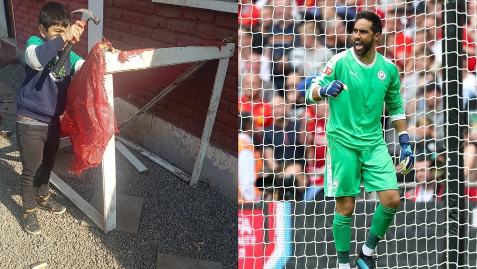 Claudio Bravo Claudio Bravo envía mensaje a hincha.