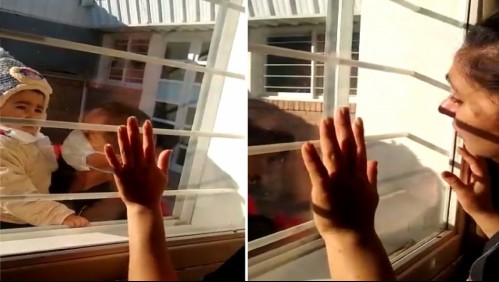 'No llores, mi amor': Emotivo encuentro de una madre con su hijo separados por el coronavirus