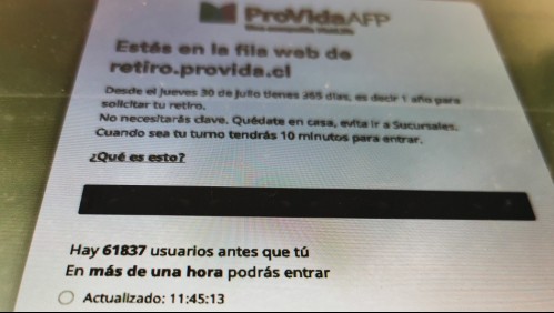 AFP Provida anuncia medidas para reforzar proceso de retiro del 10%