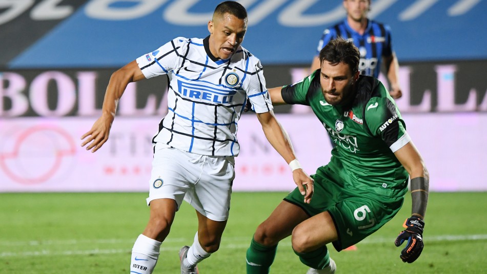 Alexis Sánchez ante el Atalanta. Alexis Sánchez juega en triunfo del Inter: Su equipo termina segundo en Italia