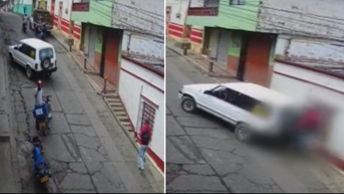 Video registra atropello de un hombre que iba distraído chateando por celular