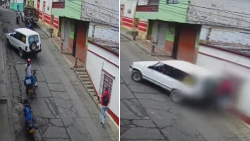 Video registra atropello de un hombre que iba distraído chateando por celular Video registra atropello de un hombre que iba distraído chateando por celular