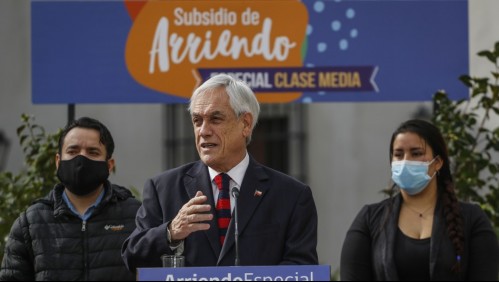 Piñera anuncia flexibilización del subsidio de arriendo: 'Son 100 mil familias que se van a ver favorecidas'