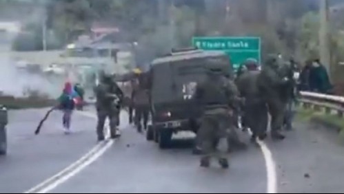 Incidentes en La Araucanía terminan con 5 carabineros lesionados