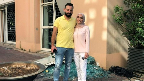 'Gracias a Dios estamos vivos': Novia que posaba para sesión fotográfica durante explosión en Beirut