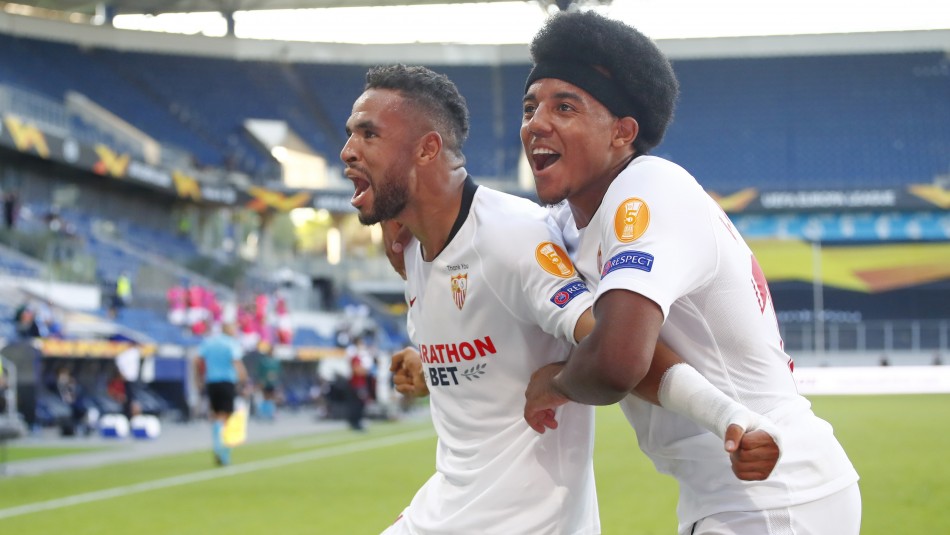 Europa League Sevilla festejó en la Europa League.