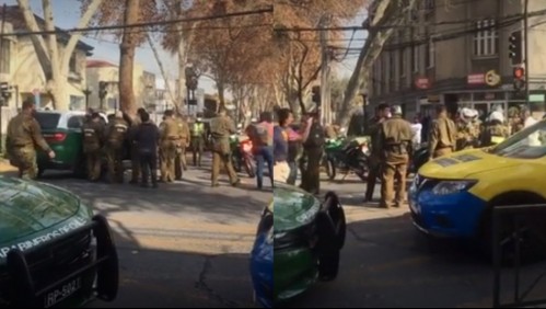 Robo a banco termina con persecusión, balacera y detención de dos sujetos en Ñuñoa