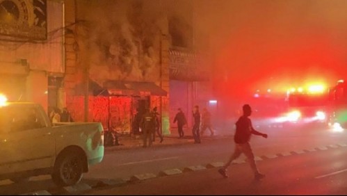 Incendio en local comercial deja a siete adultos y un lactante damnificados