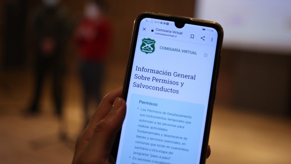 Carabineros informa que se prorrogará actual forma de obtener permisos temporales Comisaría Virtual: Carabineros informa que se prorrogará actual forma de obtener permisos